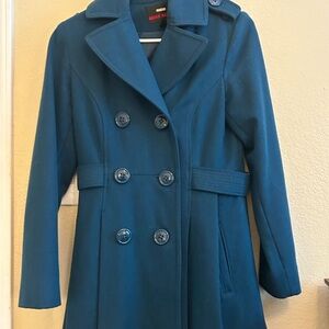 A New Day Women's Teal Double-Breasted Coat